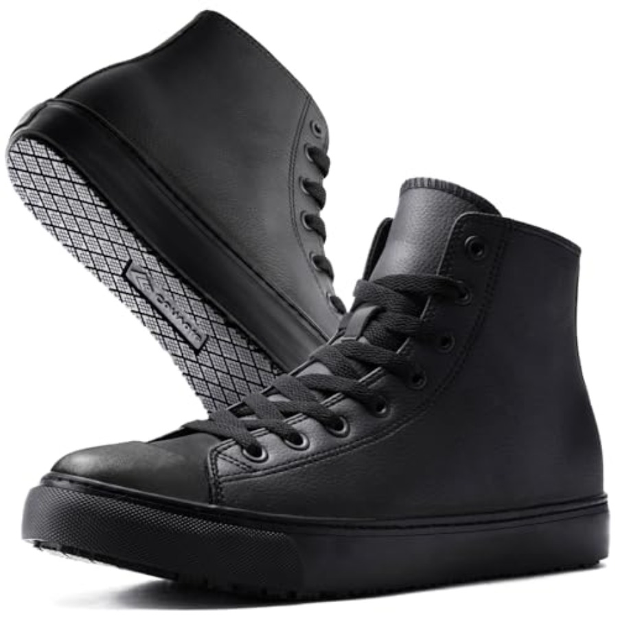 Men'S Shoes Water Resistant - Non-Slip Work Shoes for Men, Leather