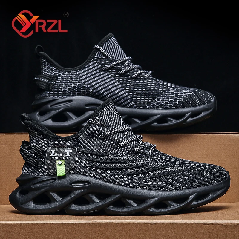 Men Shoes Sale - YRZL Men Sports Running Black Jogging