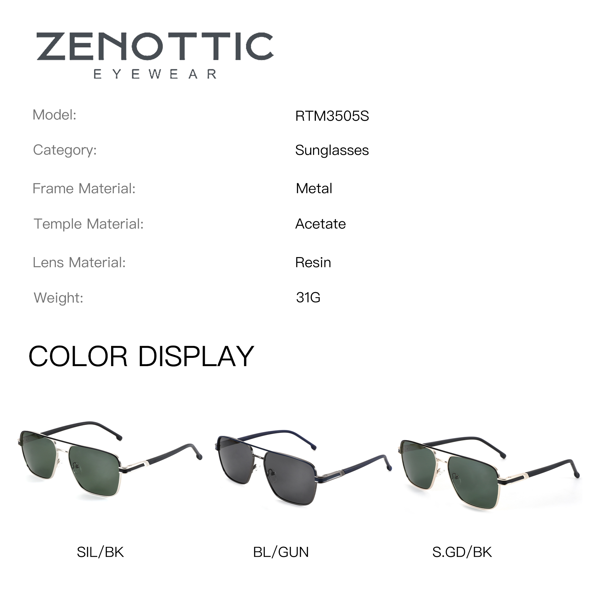 ZENOTTIC Classic Aviator Presc - Men Shoes Zegna avis et prix