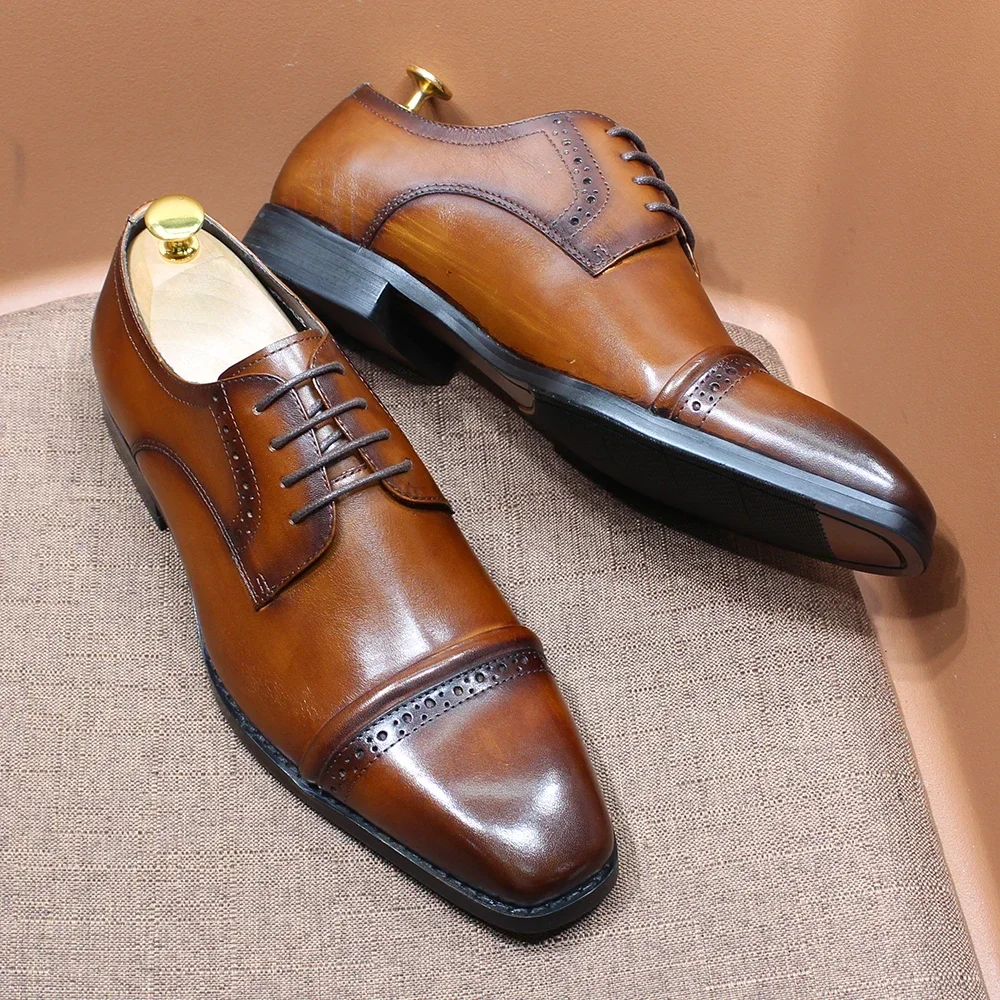Sturdy Cap-Toe Oxfords Genuine - Men'S Shoes Smart avis et prix