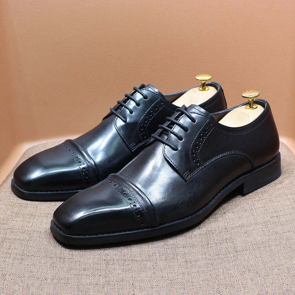 Sturdy Cap-Toe Oxfords Genuine - Men'S Shoes Smart avis et prix