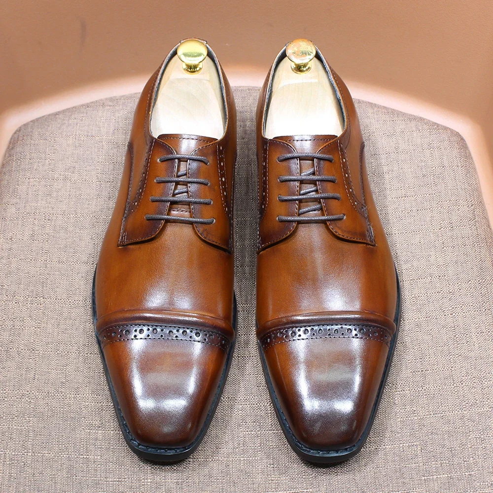 Sturdy Cap-Toe Oxfords Genuine - Men'S Shoes Smart avis et prix