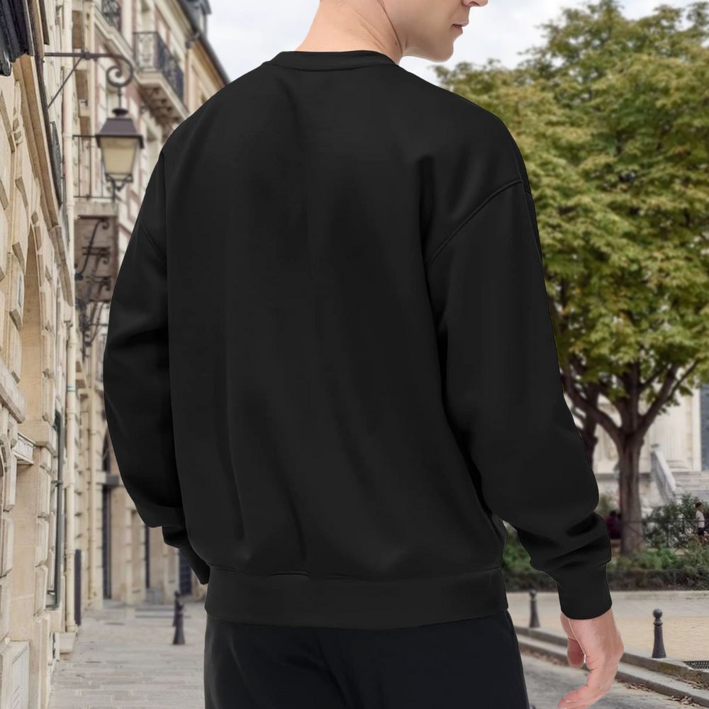 Men's Black Crew Neck Loose Sw - Men'S Shoes For Crews avis et prix