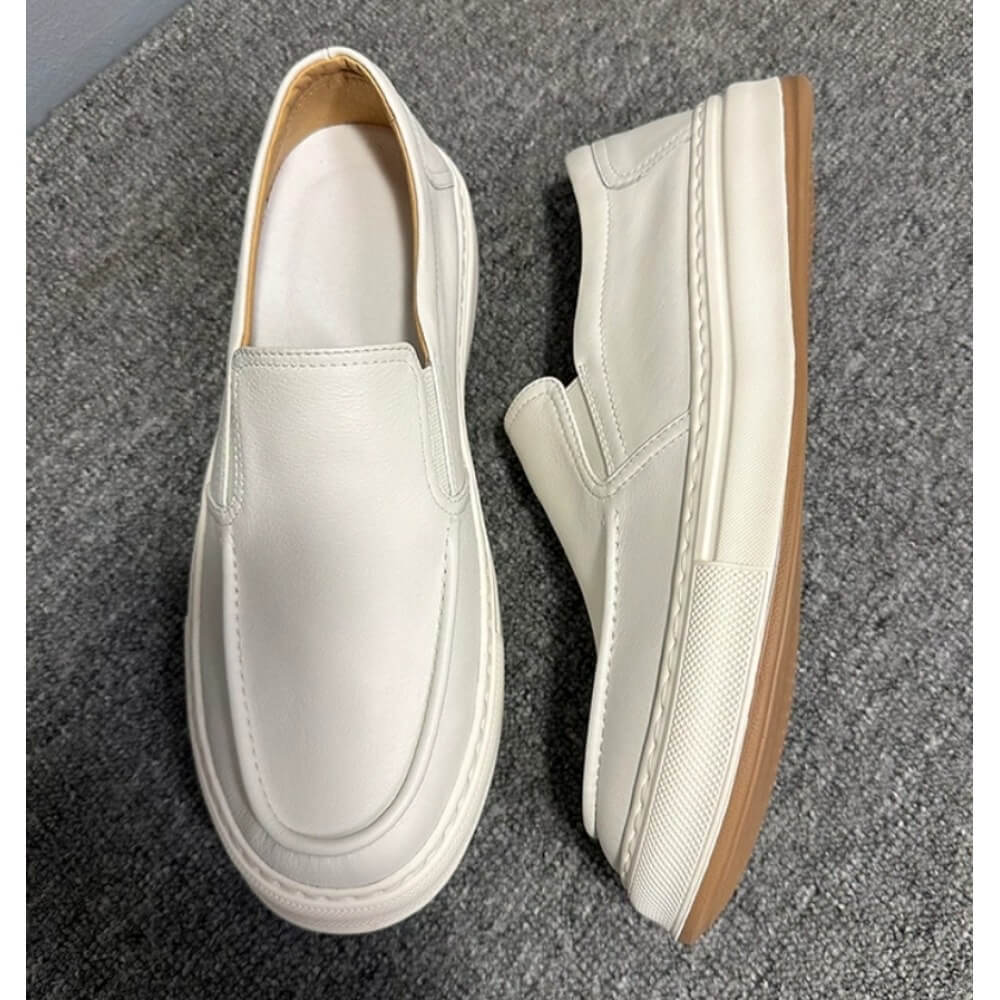 Luxury White Leather Casual Lo - Men'S Shoes Smart avis et prix