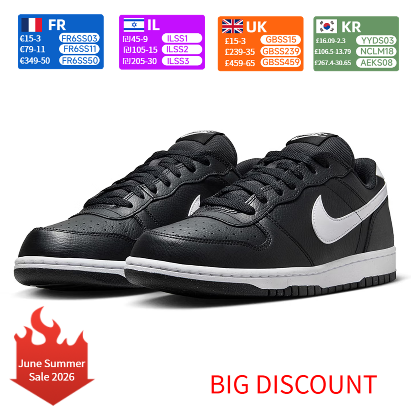 Nike Big NIKE LOW Casual Wear  - Men'S Shoes Nike Black avis et prix