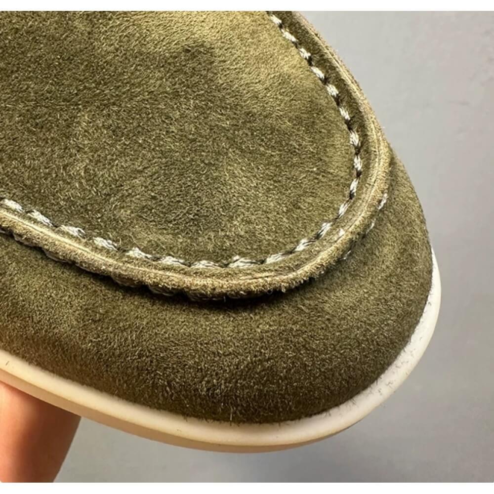 Luxury Olive Suede Backless Lo - Men'S Shoes Smart avis et prix