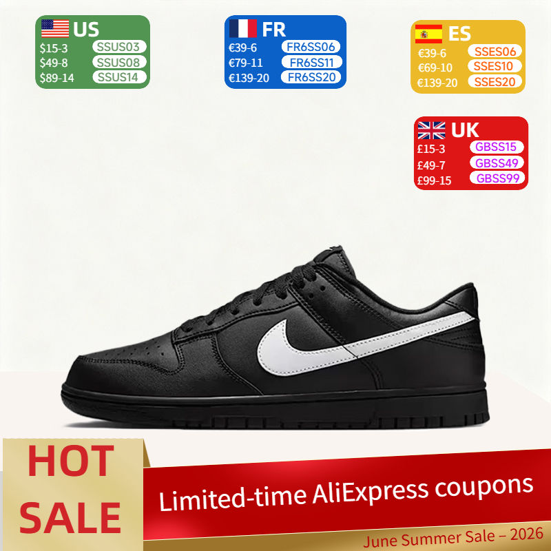 Nike Dunk Low-Top Skate Shoes  - Men'S Shoes Nike Black avis et prix
