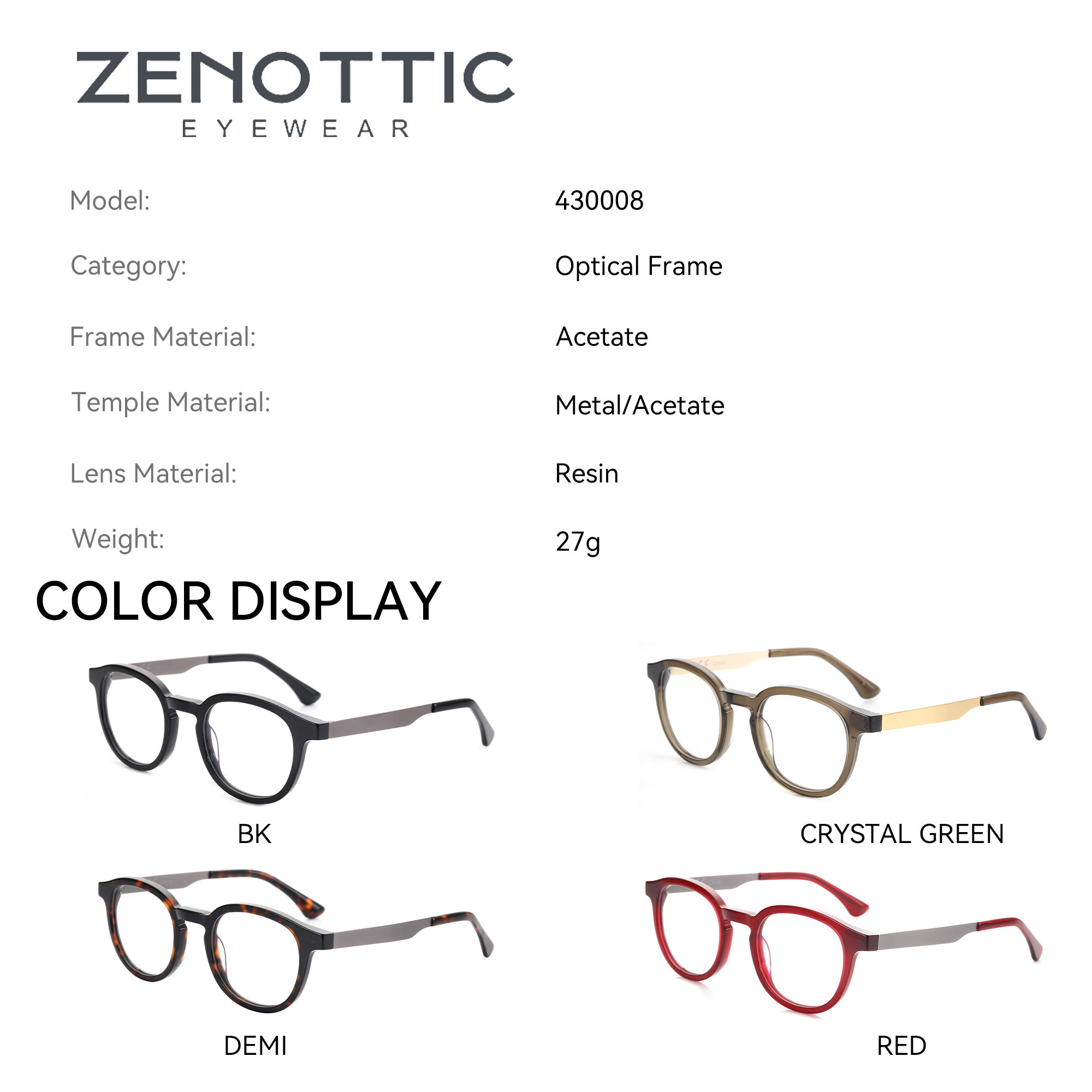 ZENOTTIC  2025 Acetate Prescri - Men Shoes Zegna avis et prix