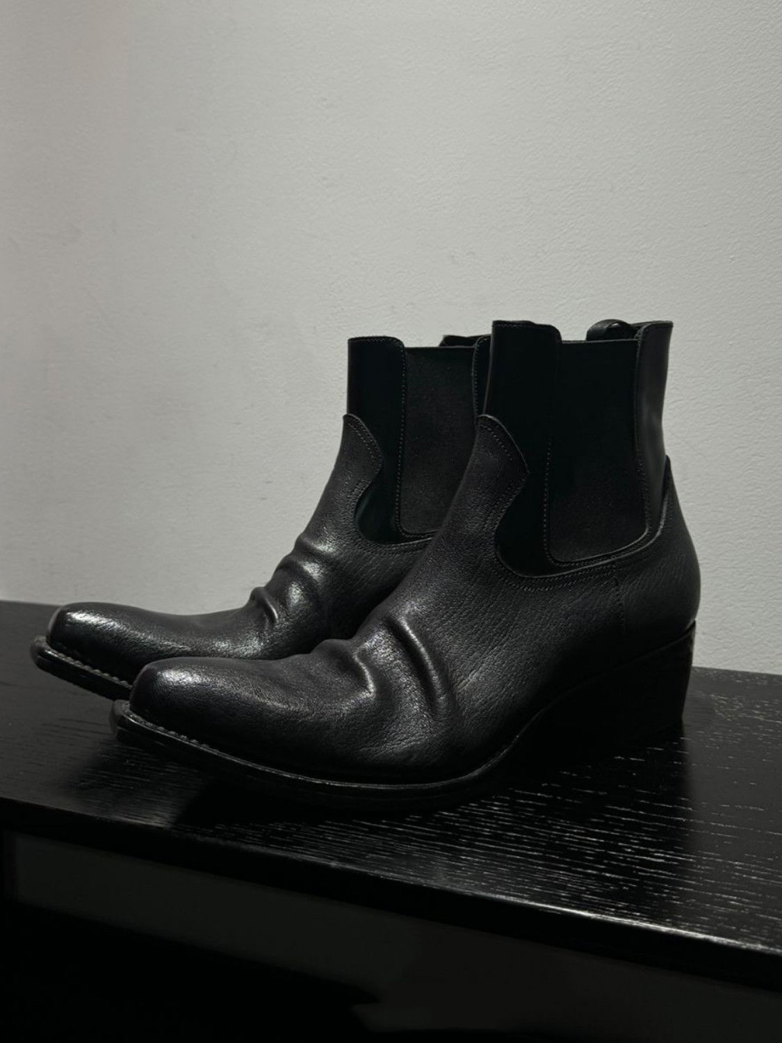 Men's Black Leather Chelsea Bo - Men'S Shoes Smart avis et prix